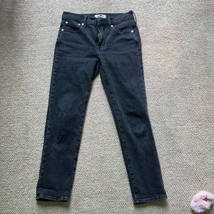 Madewell straight leg black jeans